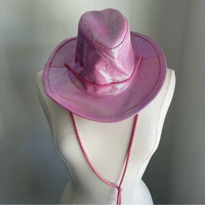 C Collection New York pink iridescent cowboy hat